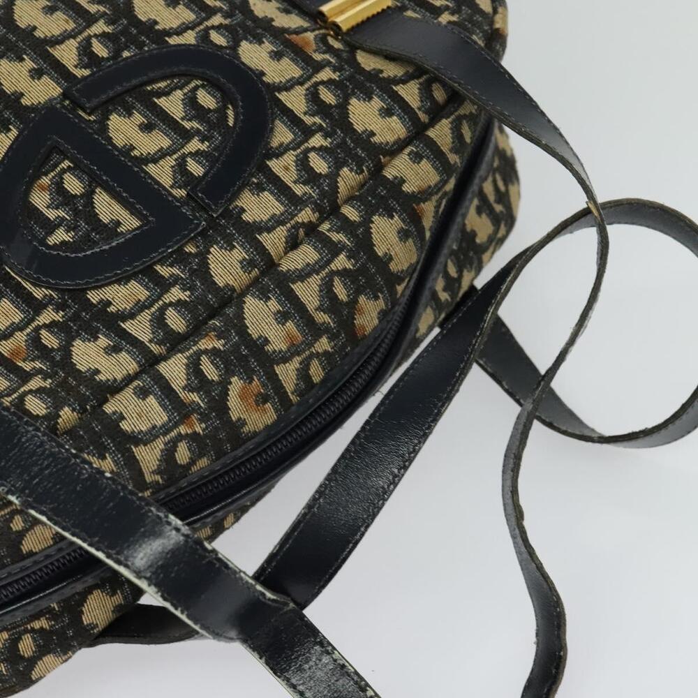 DIOR Trotter Canvas Hand Bag Navy Gold - Picture 6 of 12